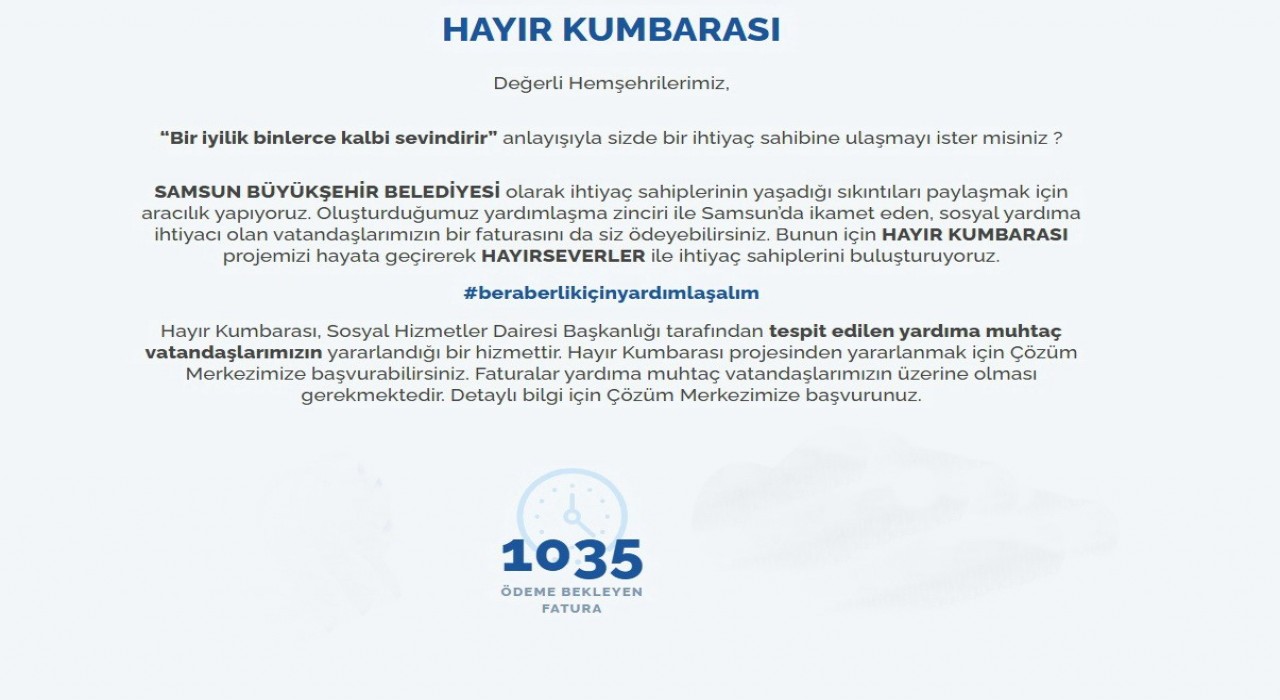 ‘Hayır Kumbarası projesi