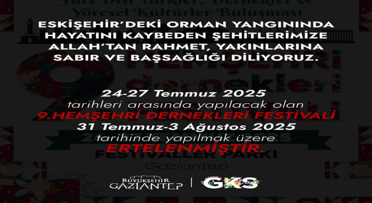 Hemşehri Dernekleri Festivali Ertelendi: Yeni Tarih Belli Oldu