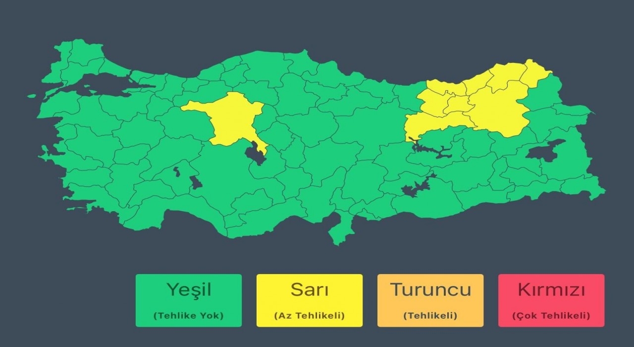 İçişleri Bakanlığından 9 il için sarı kodlu uyarı