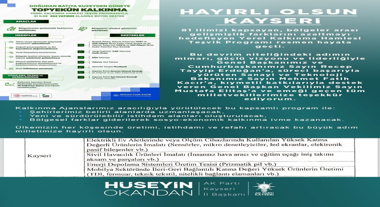 İHA ve eğitim uçağı iniş takımı ve parçaları Kayseride üretilecek