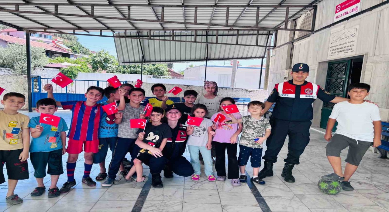 Jandarmadan Sökede çevre bilinci ve yangın uyarısı