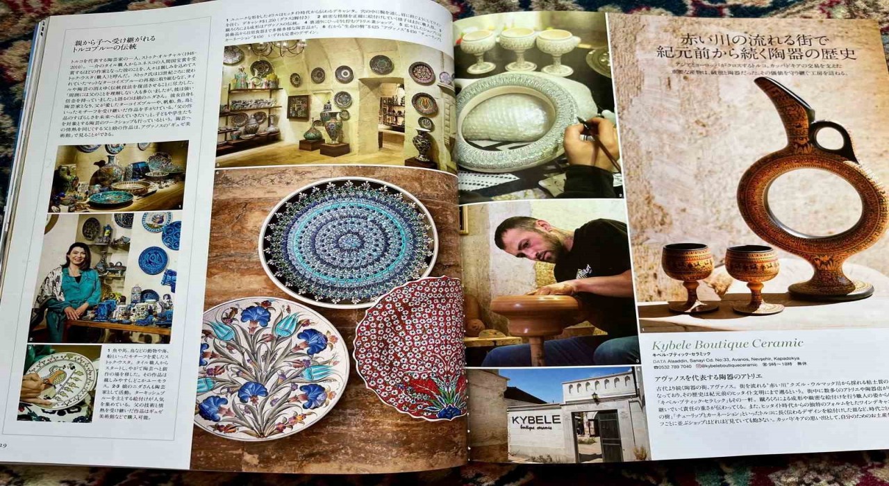 Japonyanın seyahat dergisi Kütahyalı çini sanatçısına yer verdi