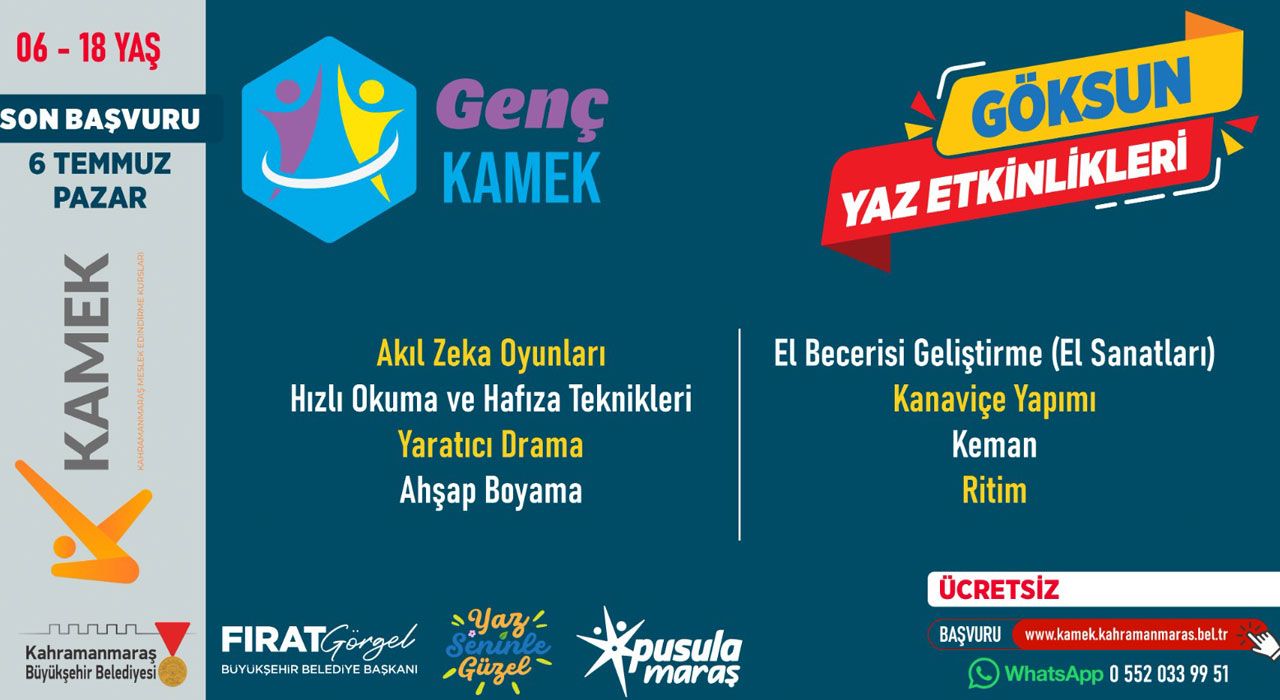 Kahramanmaraş’ta Ücretsiz Yaz Kursları Başladı! Son Başvuru 6 Temmuz
