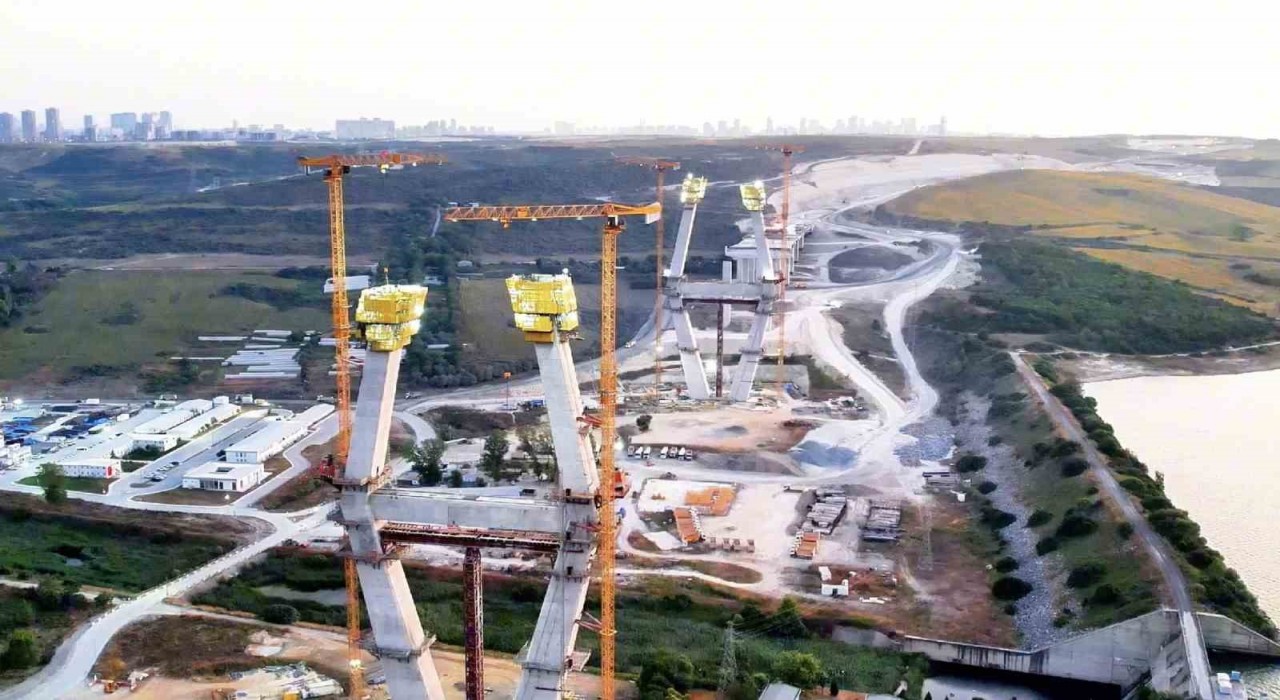 Kanal İstanbulun ilk köprüsünde son durum: 110 metreye ulaştı