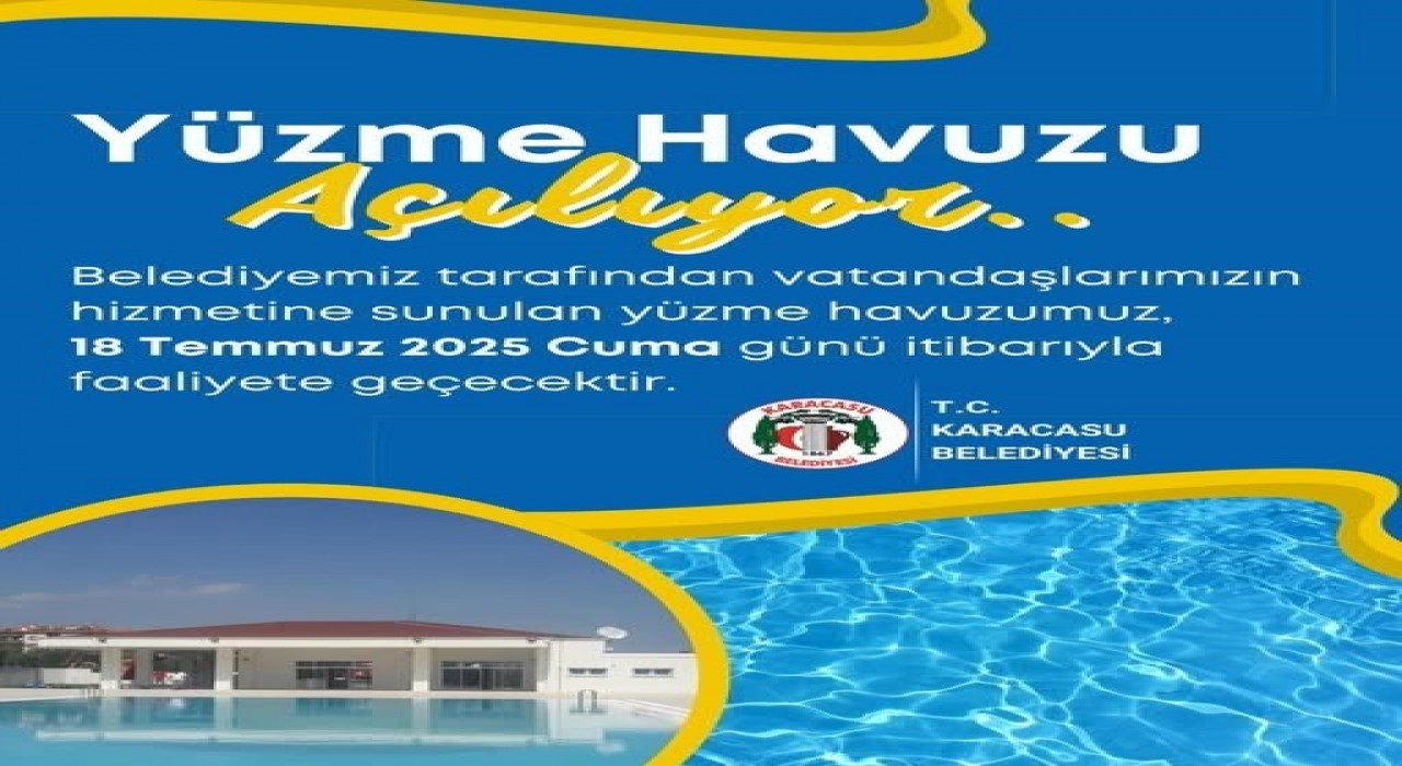 Karacasuda yüzme havuzu bugün açılıyor