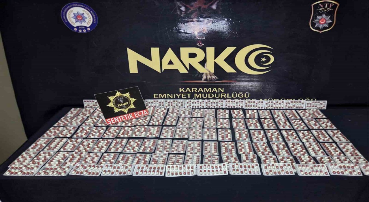 Karamanda bin 752 adet uyuşturucu hap ele geçirildi