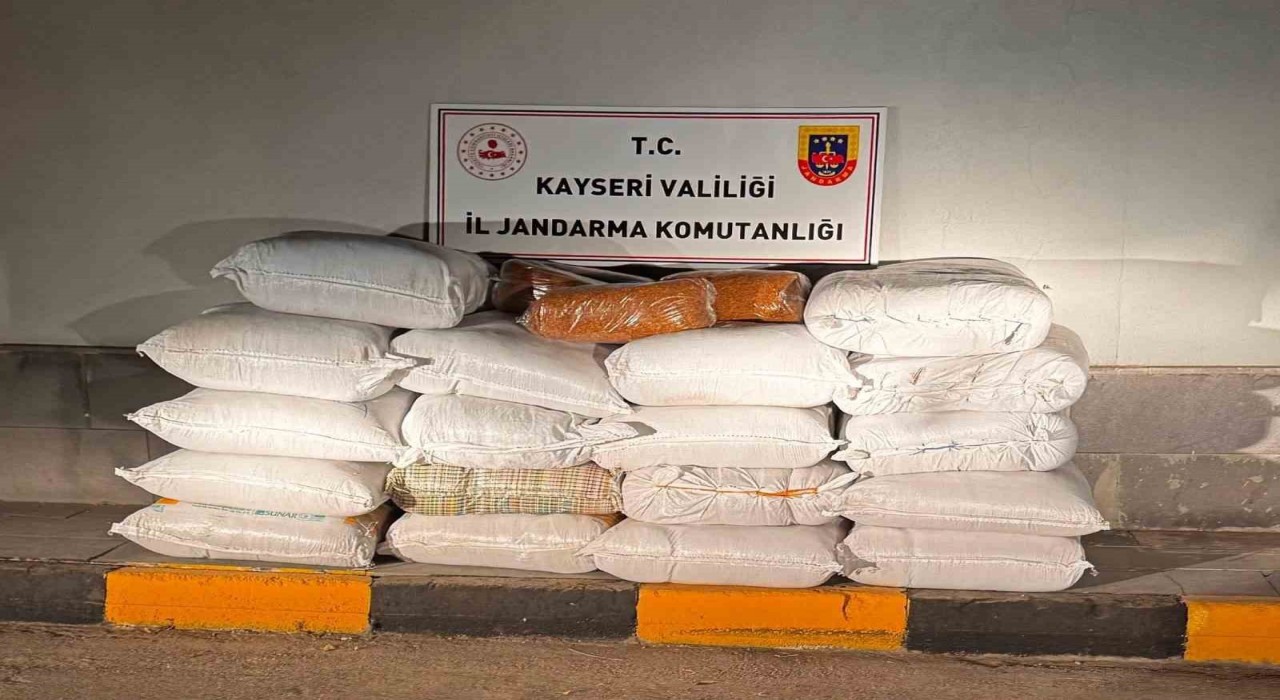 Kayseride 750 kilo bandrolsüz kıyılmış tütün ele geçirildi