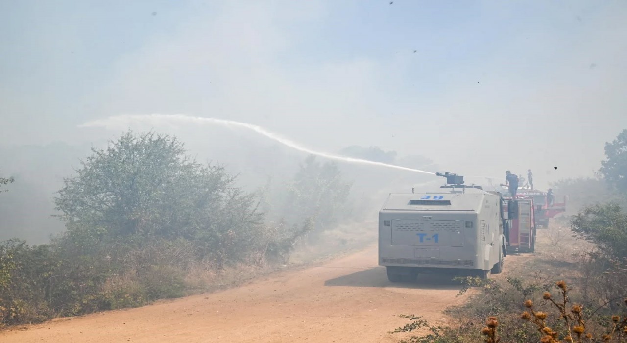 Kırklarelinde ormanlık alana sıçrayan yangın söndürüldü
