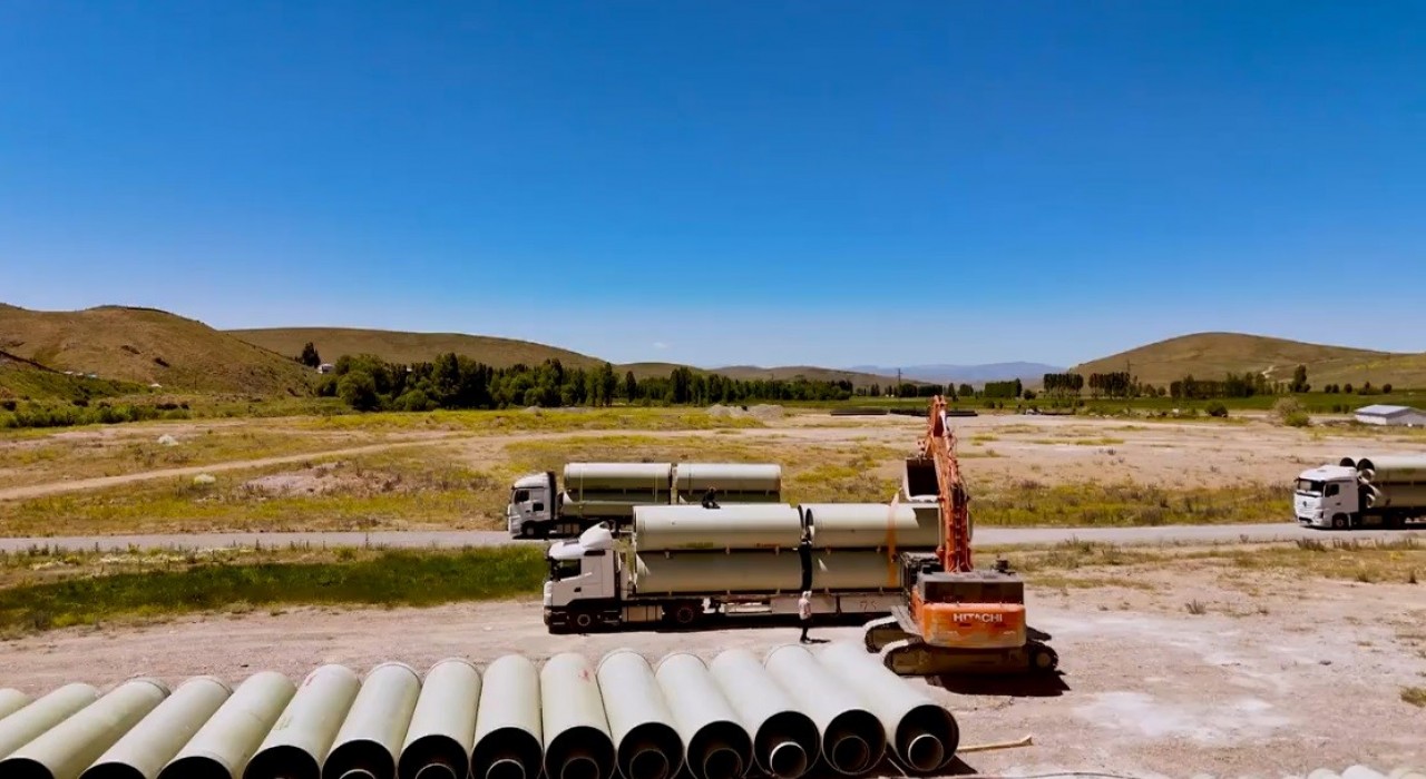 Kırklartepe Barajı sulama inşaatında çalışmalar devam ediyor