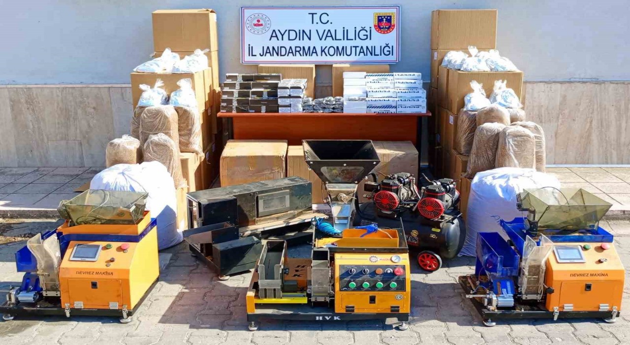 Köşkte kaçak tütün operasyonu
