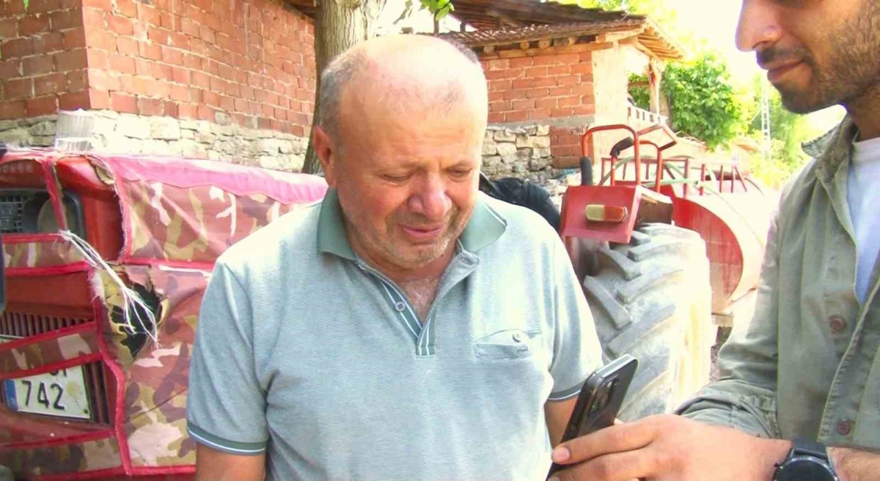 Lastiği patlak traktörüyle yangına su taşıyan çiftçi İHAya konuştu: