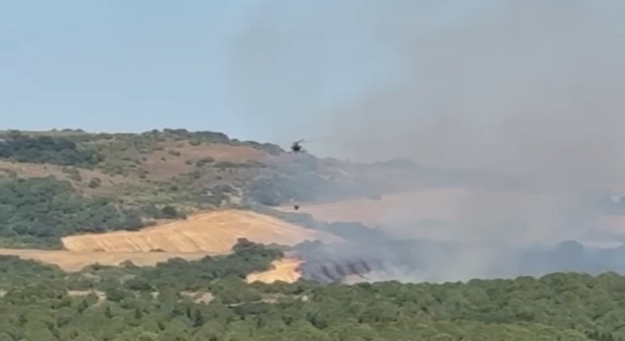 Manyasta orman yangını: Havadan müdahale sürüyor