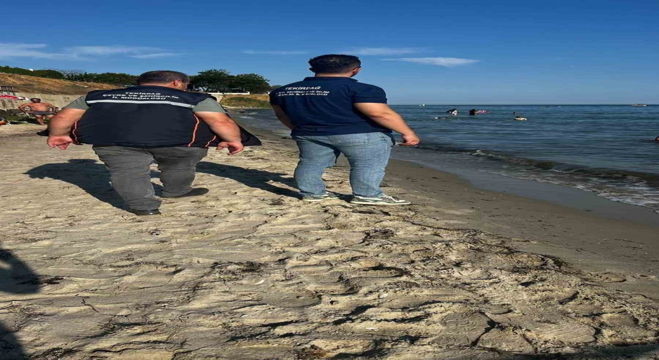 Marmaraereğlisinde sahile atık su denetimi yapıldı