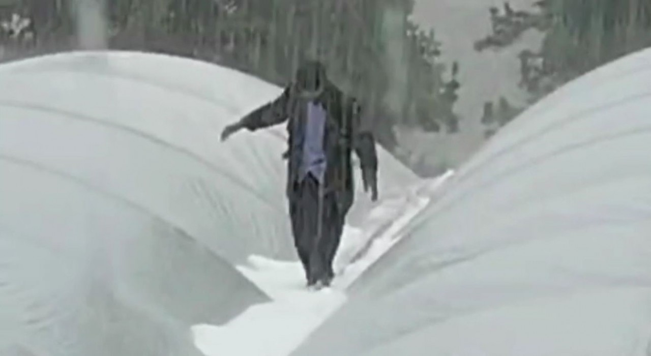 Mersinin yüksek kesimlerinde dolu yağışı etkili oldu