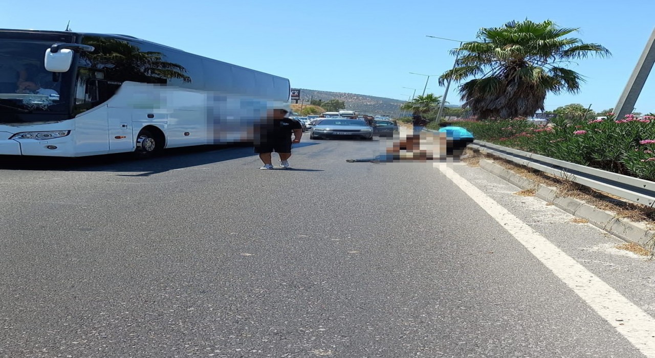 Milasta otobanda otobüsün çarptığı yaya hayatını kaybetti