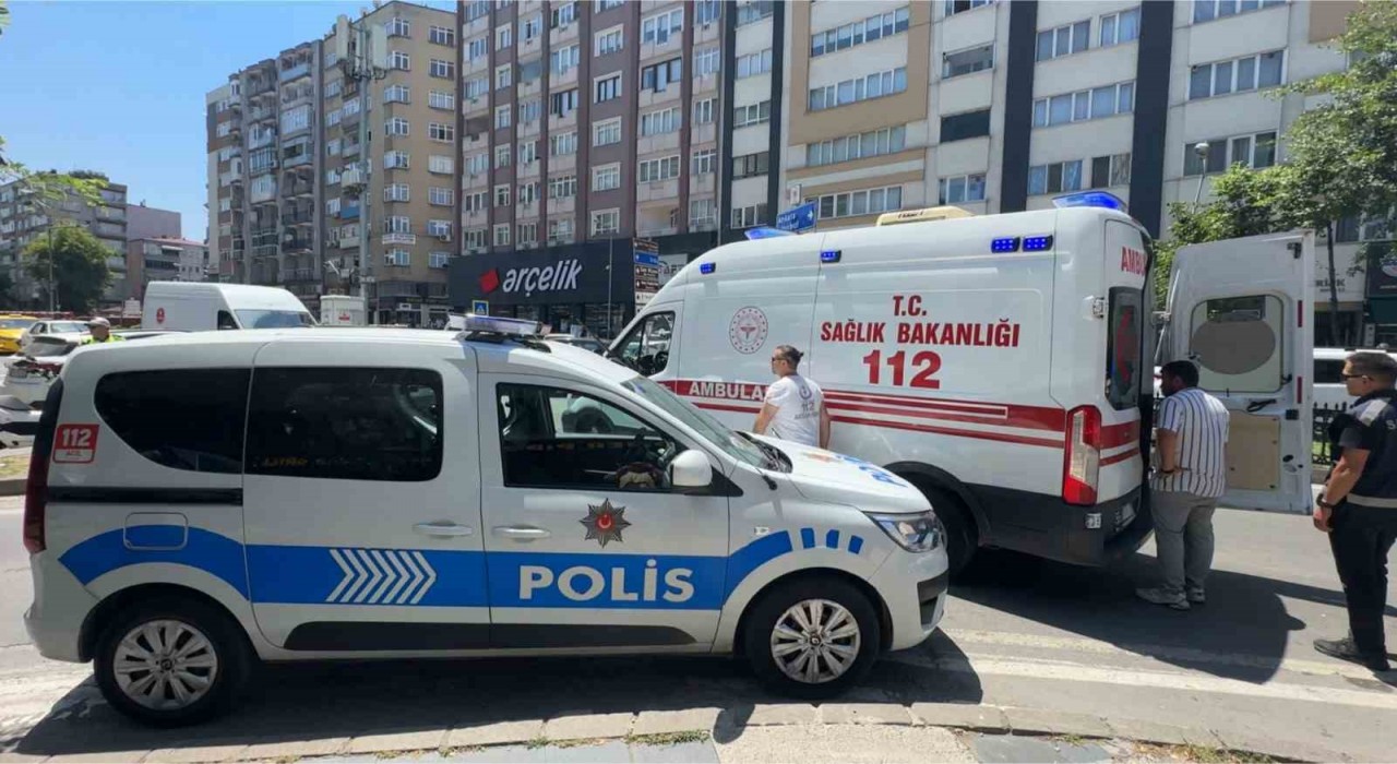 Motosikletle SUV araç çarpıştı