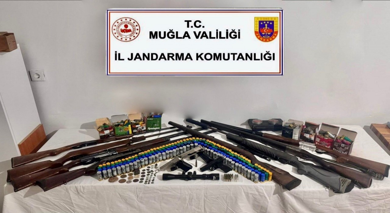 Muğlada tarihi eser ve ruhsatsız silah operasyonu