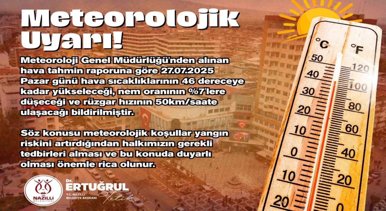 Nazilli Belediyesi vatandaşları uyardı: Dikkatli ve duyarlı olalım