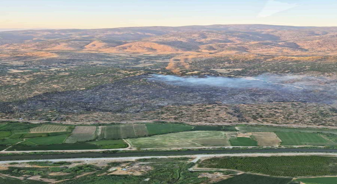 Nazillide makilik ve zirai alan yangını kontrol altına alındı
