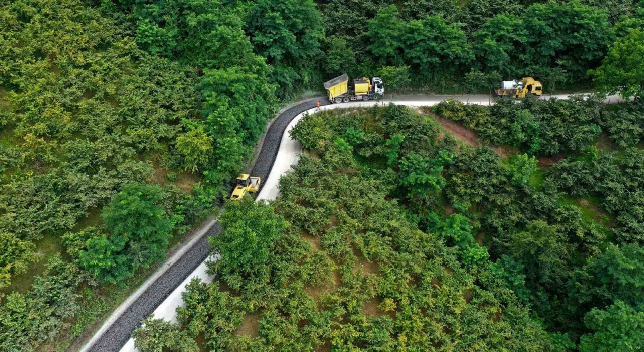 Ordunun sakin şehrinde sıcak asfalt çalışmaları