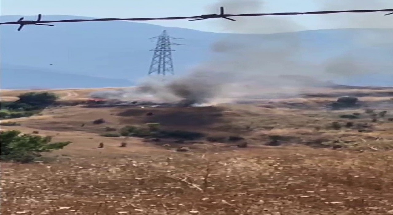 Ot yangını 2 dönüm alana zarar verdi