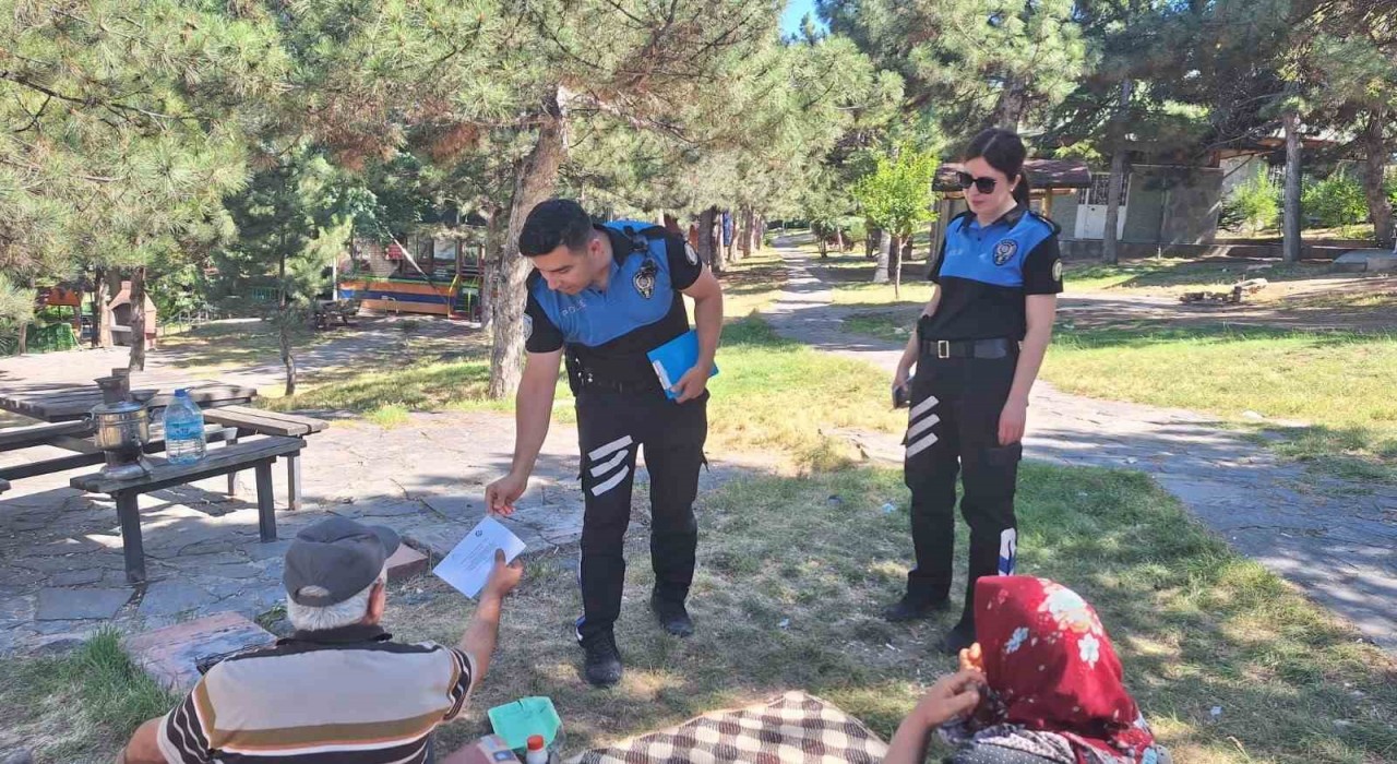 Polis piknikçileri yangınlar konusunda uyardı