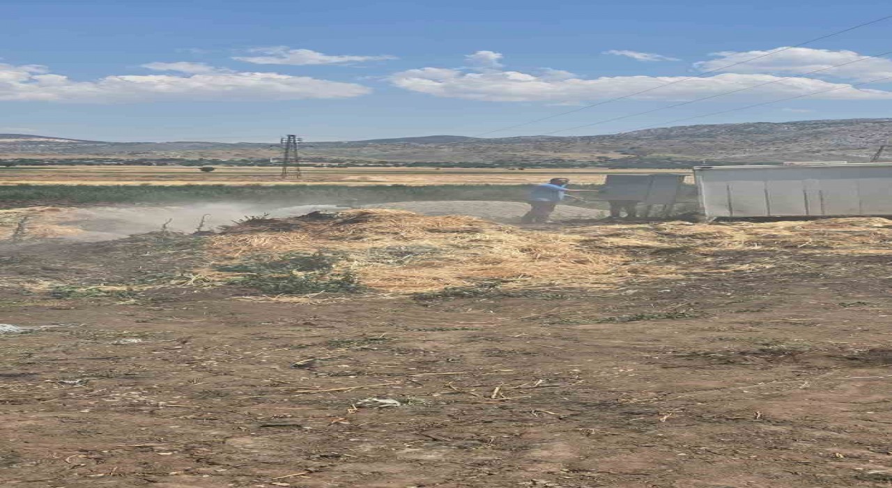 Saman yüklü tır çıkan yangında kül oldu