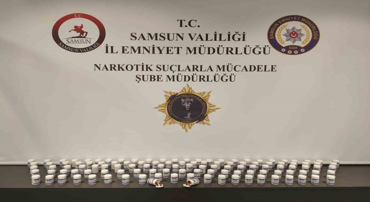 Samsunda 7 bin 336 adet sentetik ecza ele geçirildi