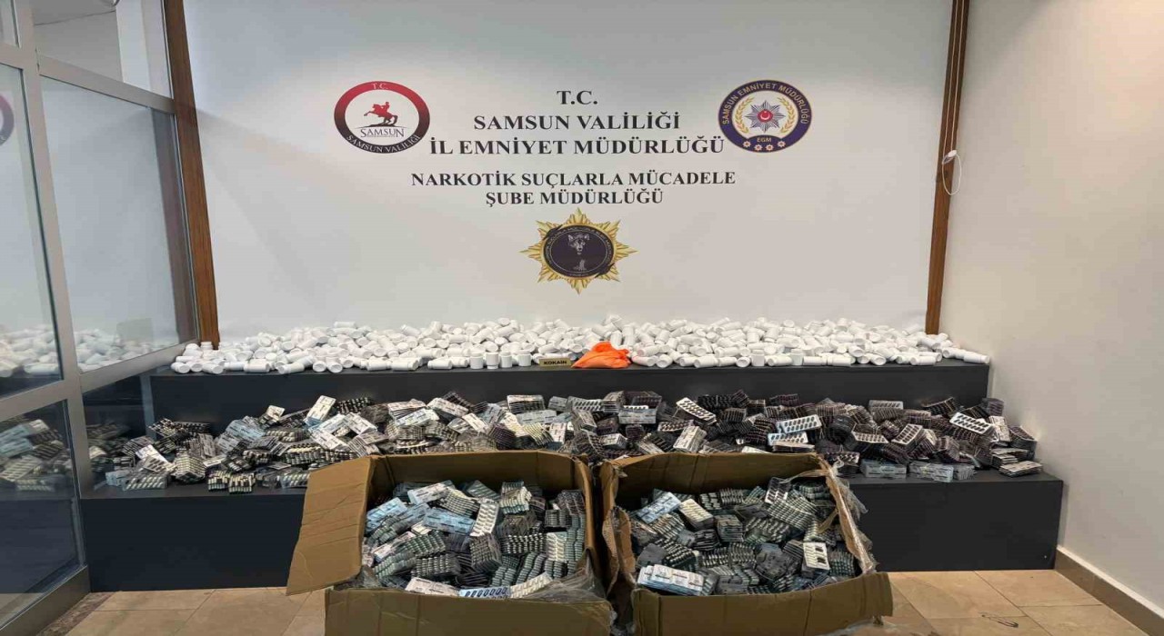 Samsunda 700 gram kokain ve 122 bin sentetik ecza ele geçirildi: 1 gözaltı