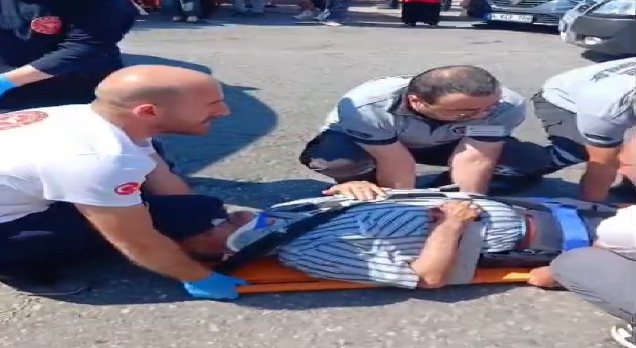 Samsunda otomobilin çarptığı yaşlı adam yaralandı