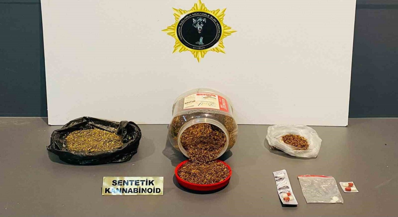 Samsunda uyuşturucuyla yakalanan şahıs gözaltına alındı