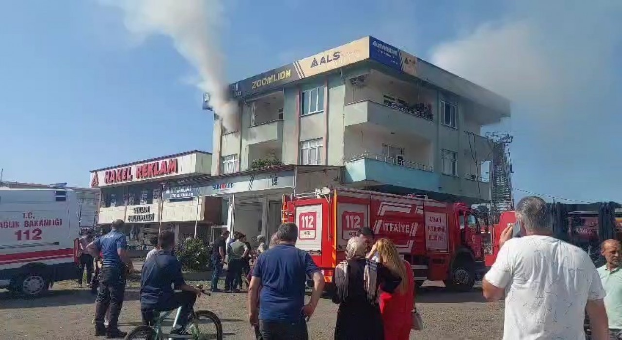 Samsunda yangında yabancı uyruklu şahıs ağır yaralandı