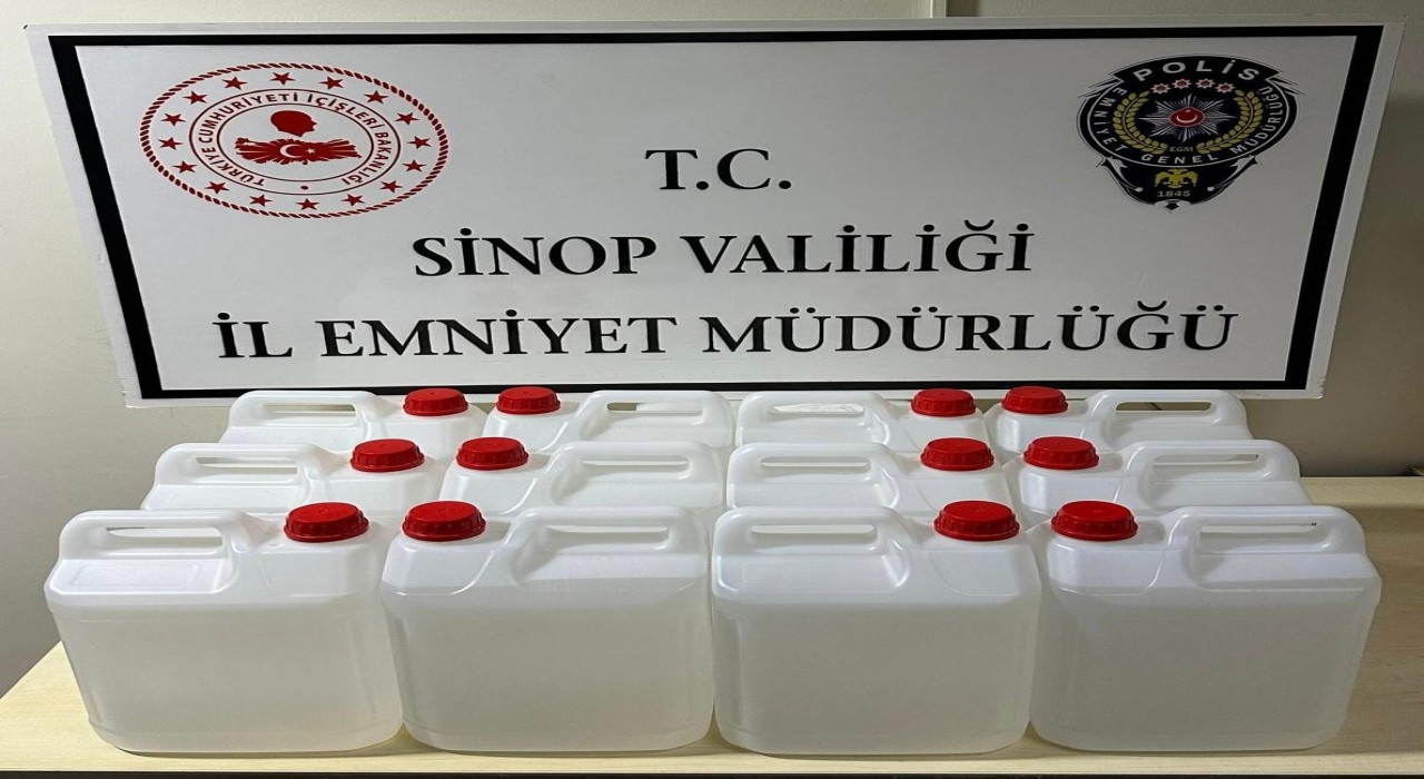 Sinopta 60 litre etil alkol ele geçirildi