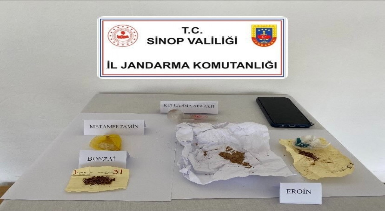 Sinopta yolcu otobüsünde uyuşturucu ele geçirildi
