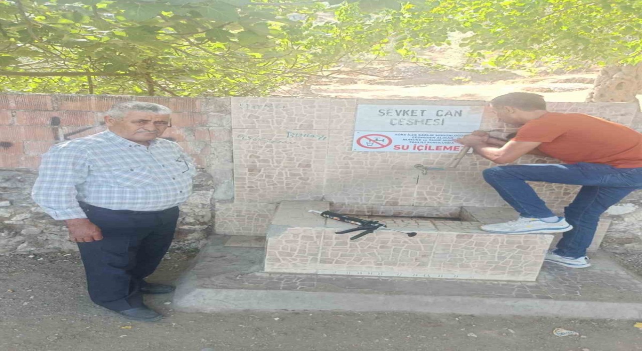 Sökede bazı halk çeşmelerine Su içilemez uyarısı