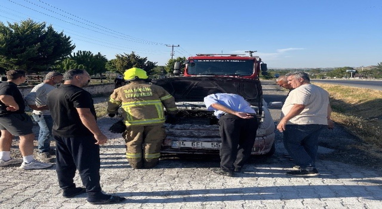 Susurlukta araç yangınına müdahale edildi