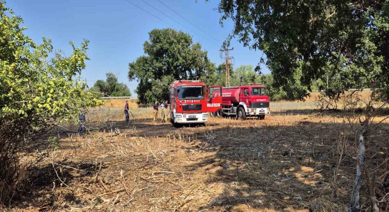 Susurlukta iki farklı noktada çıkan yangına müdahale edildi