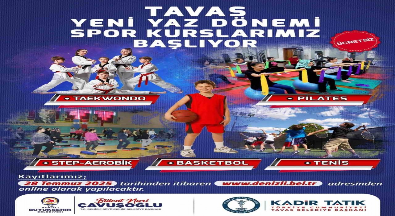 Tavasta yaz spor kursları başlıyor