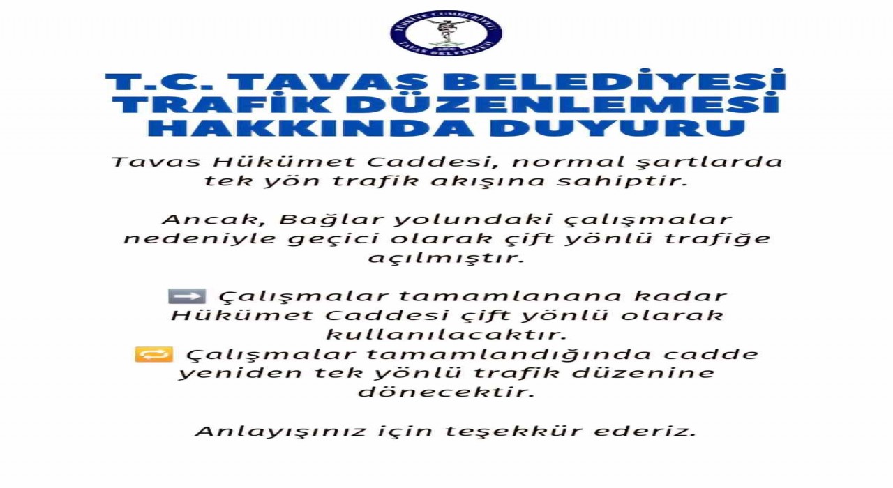 Tavasta yol çalışması dolayısıyla yol güzergahları değişti