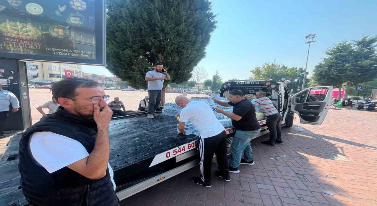 Tavşanlı halkı, Harmancıktaki yangın için seferber oldu