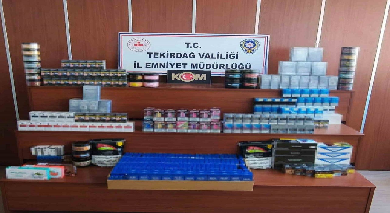 Tekirdağda kaçakçılık operasyonunda çok sayıda ürün ele geçirildi