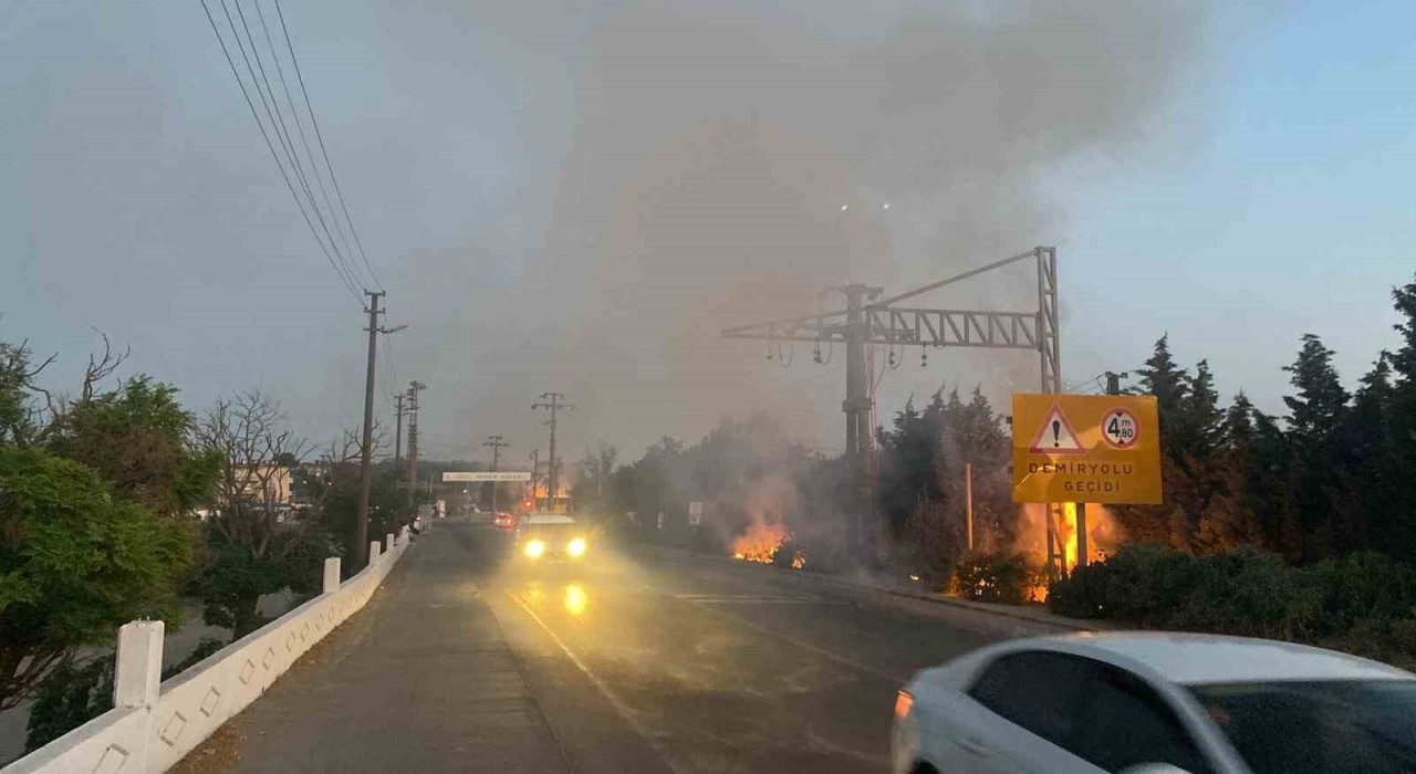 Tekirdağda korkutan yangın