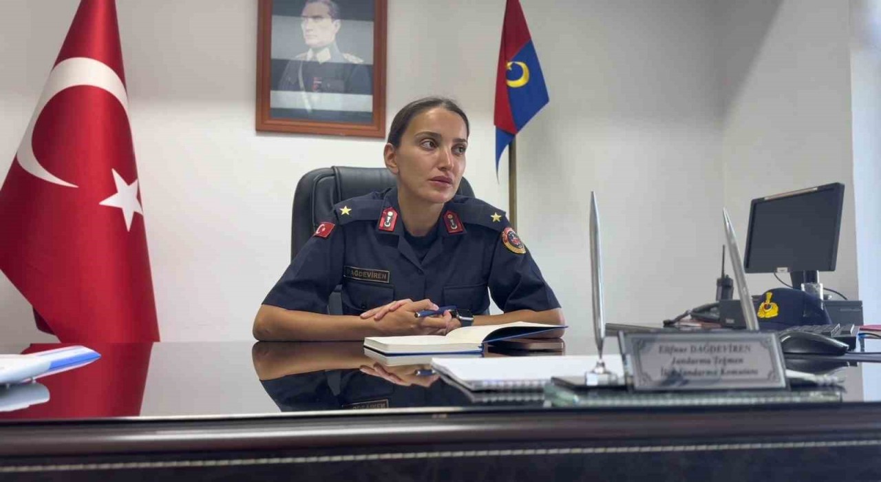Tekirdağın ilk kadın ilçe jandarma komutanı