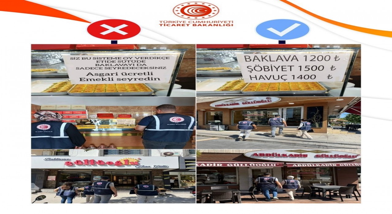 Ticaret Bakanlığından tatlı tezgahı görseline ilişkin açıklama