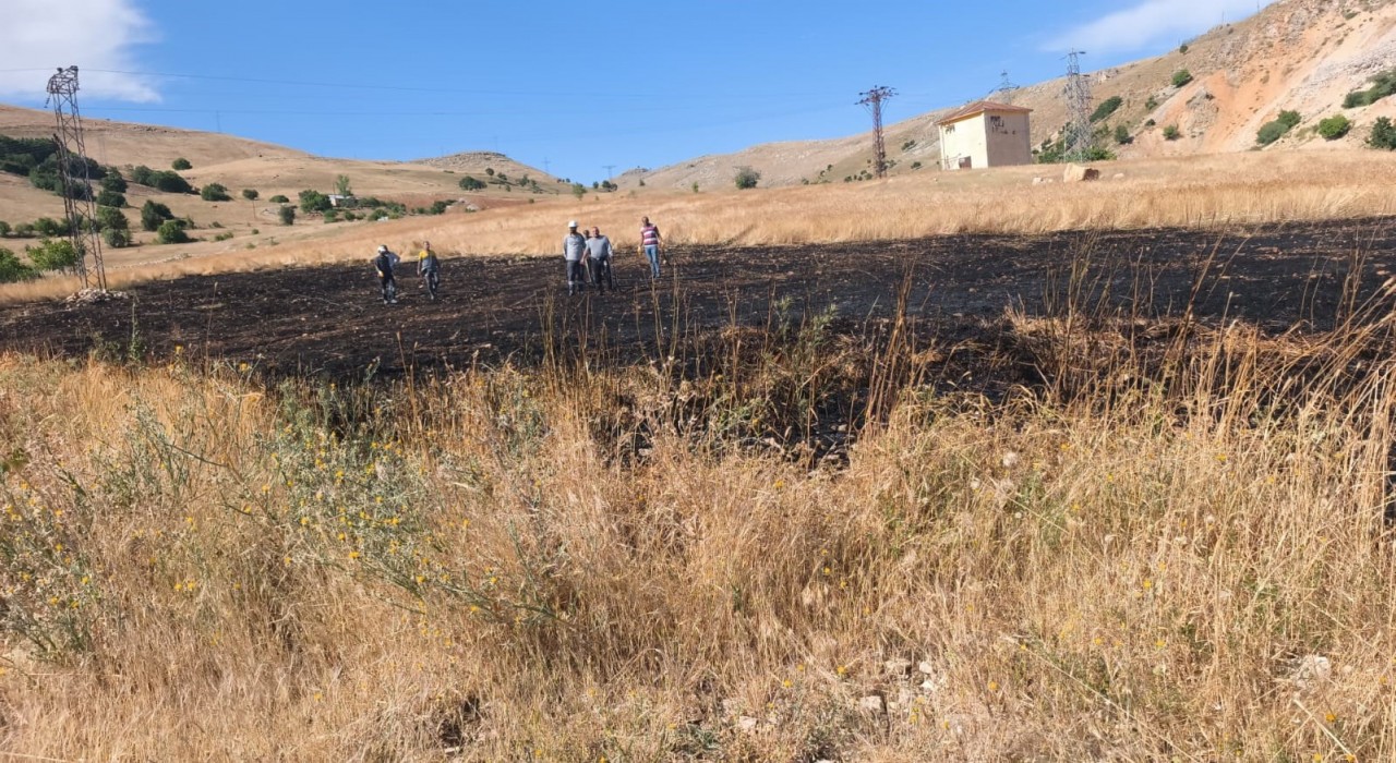 Tuncelide arazi yangını