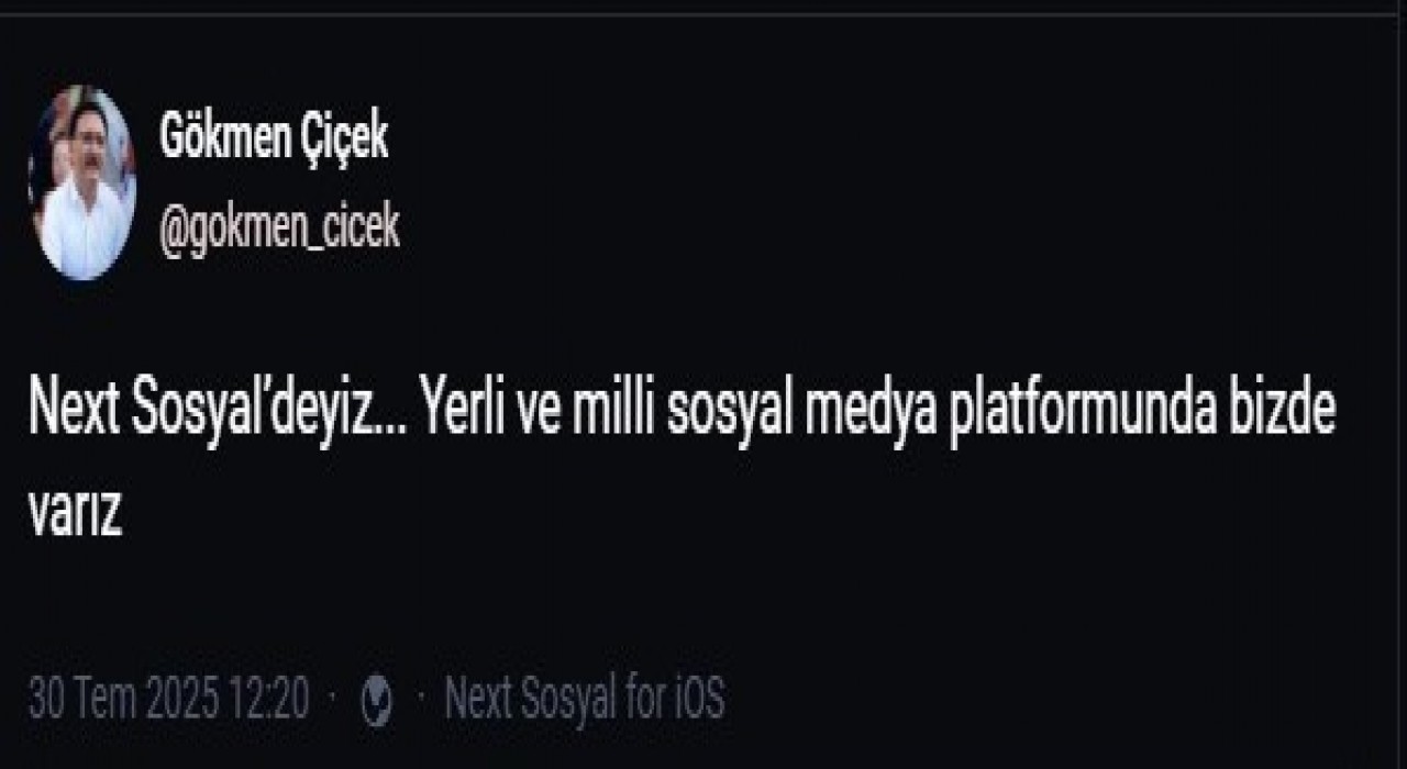 Vali Çiçek yerli ve milli platformda