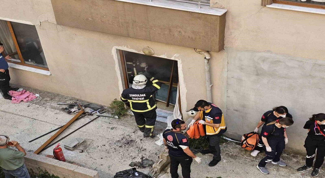 Zonguldakta patlama sesi mahalleyi ayağa kaldırdı