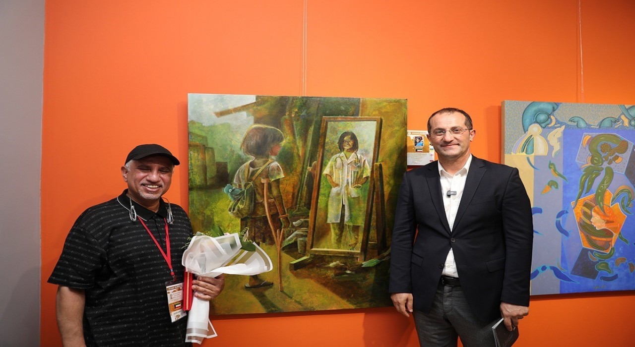 12. Uluslararası Akçaabat Resim Çalıştayındaki eserler sergilendi