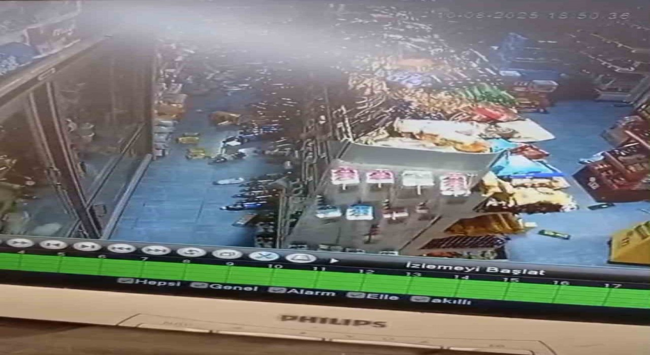 6.1lik deprem marketi darmadağın etti