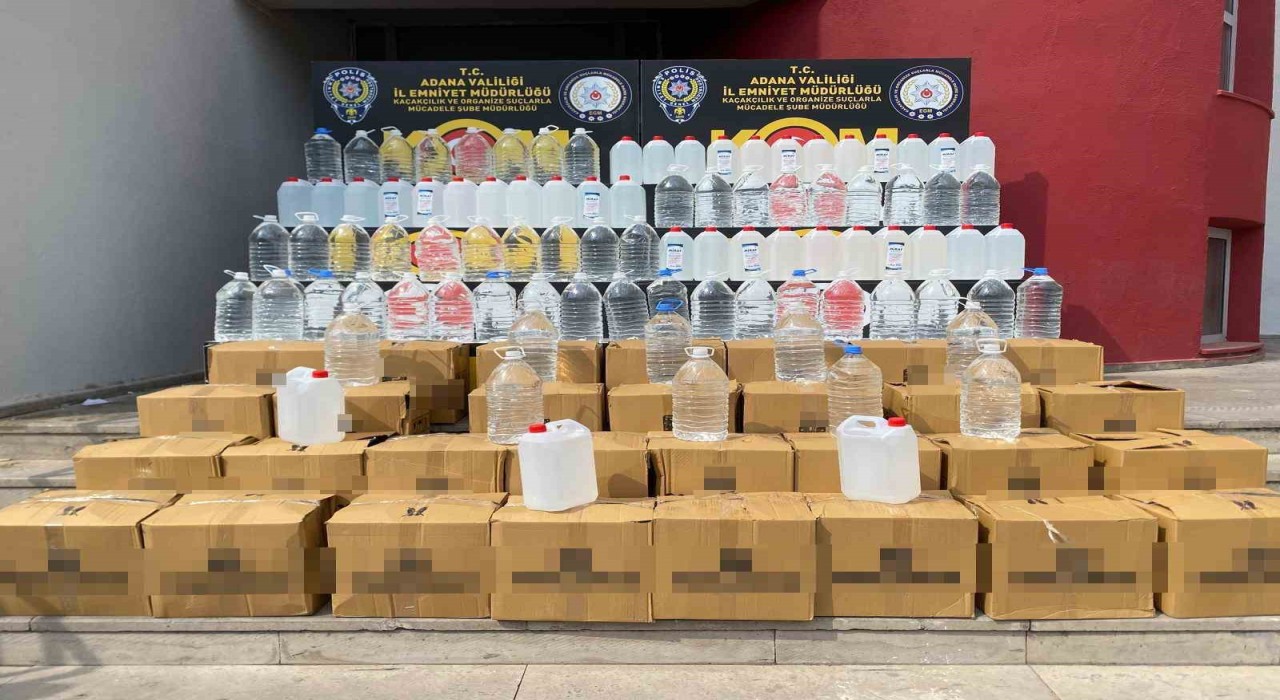 Adanada 2 ton kaçak etil alkol ele geçirildi
